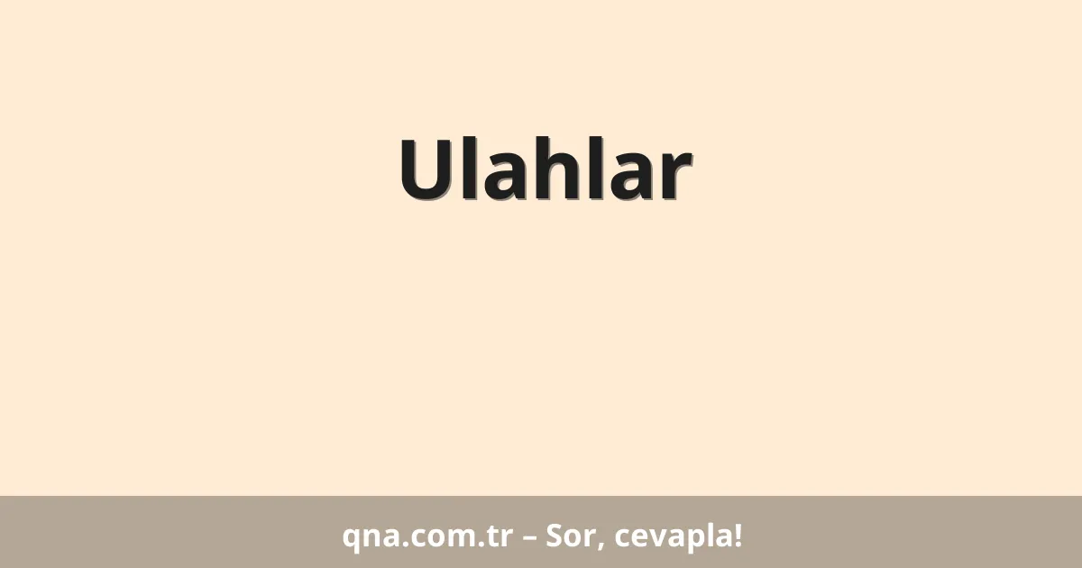 Ulahlar