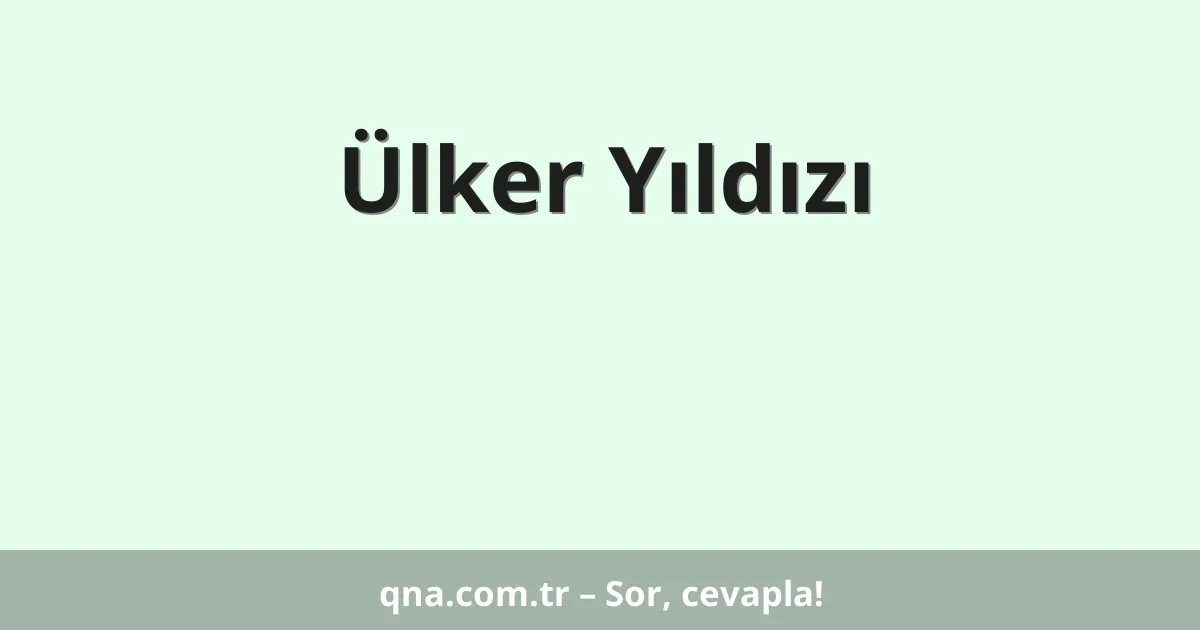 Ülker Yıldızı