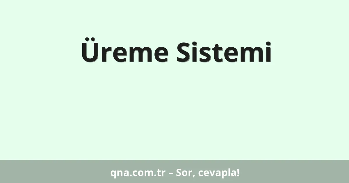Üreme Sistemi