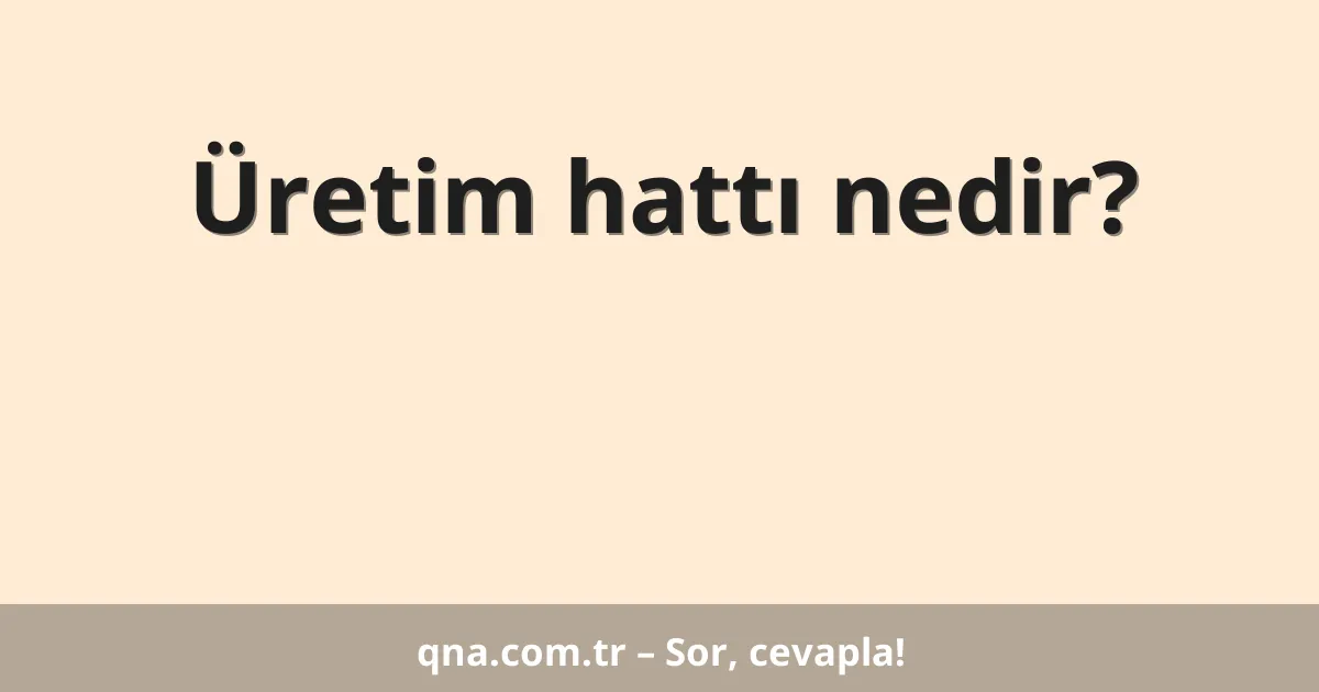 Üretim hattı nedir?