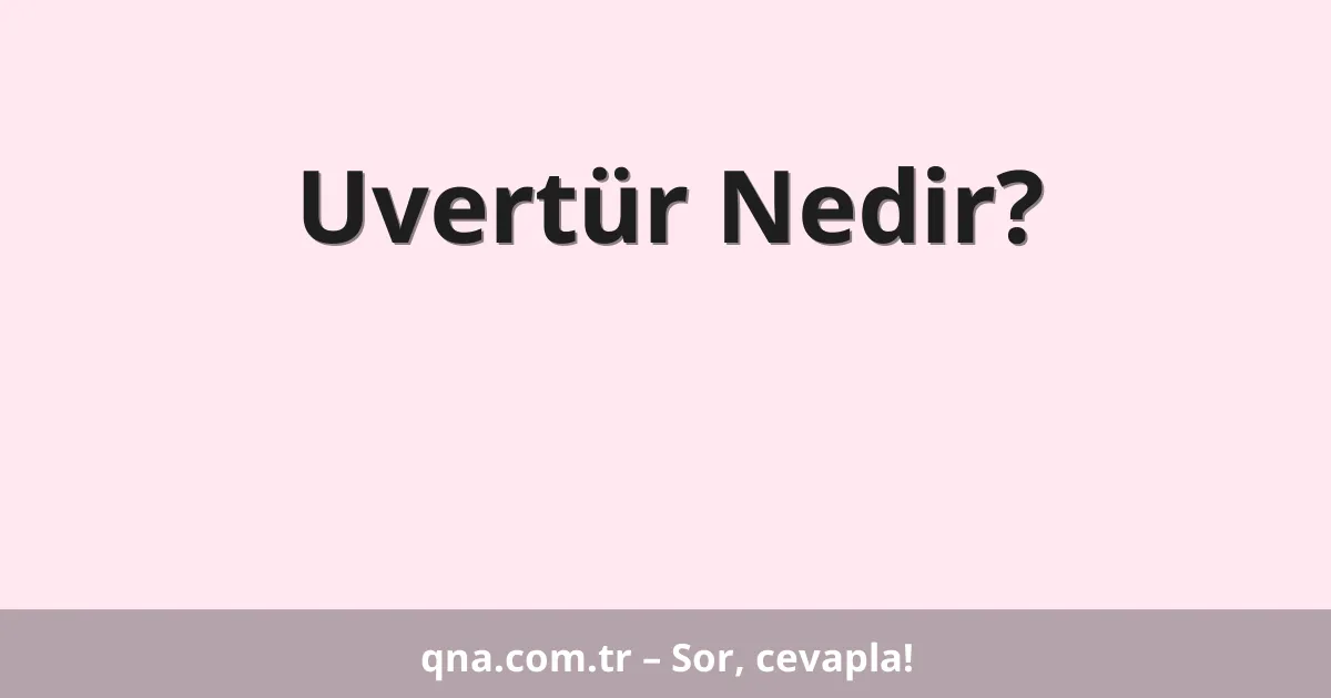 Uvertür Nedir?