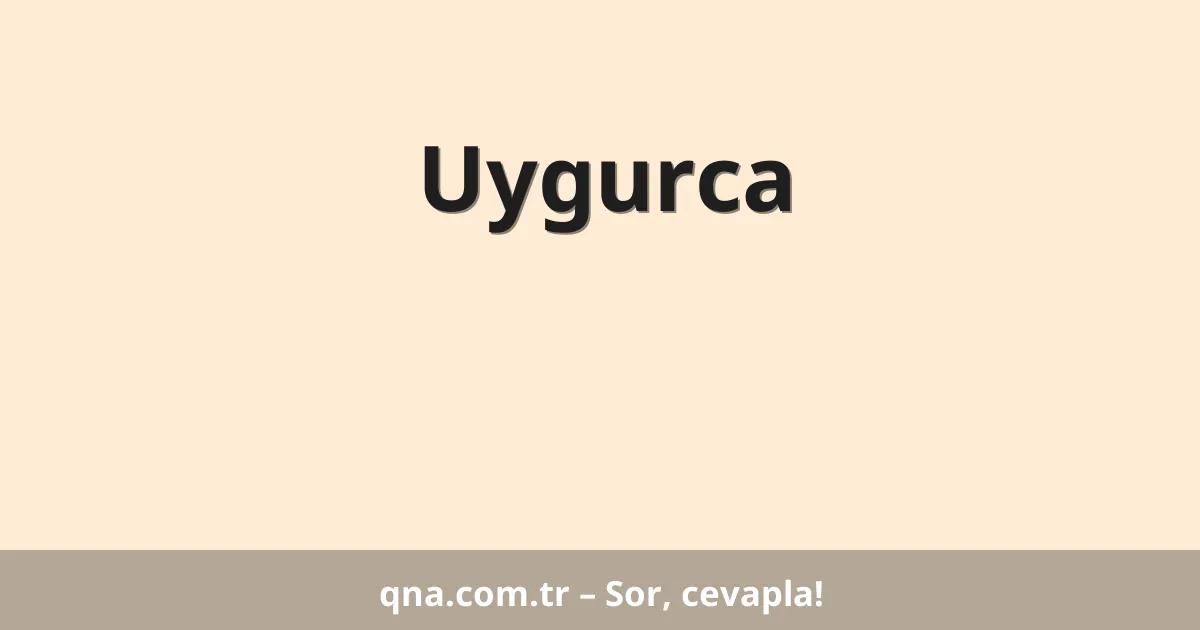 Uygurca