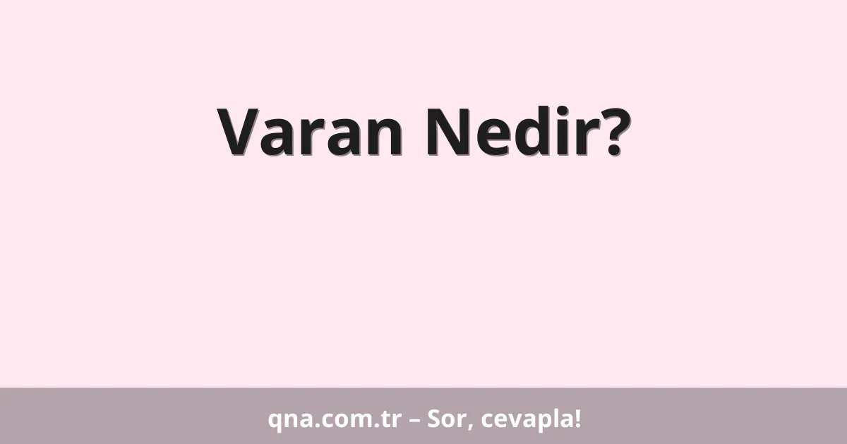 Varan Nedir?