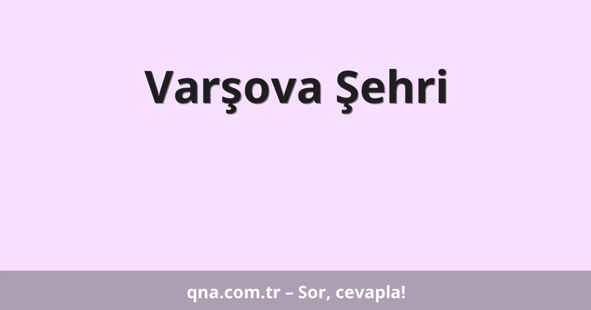 Varşova Şehri