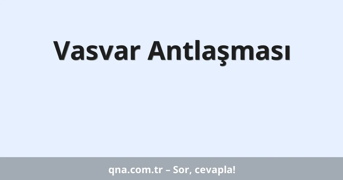 Vasvar Antlaşması