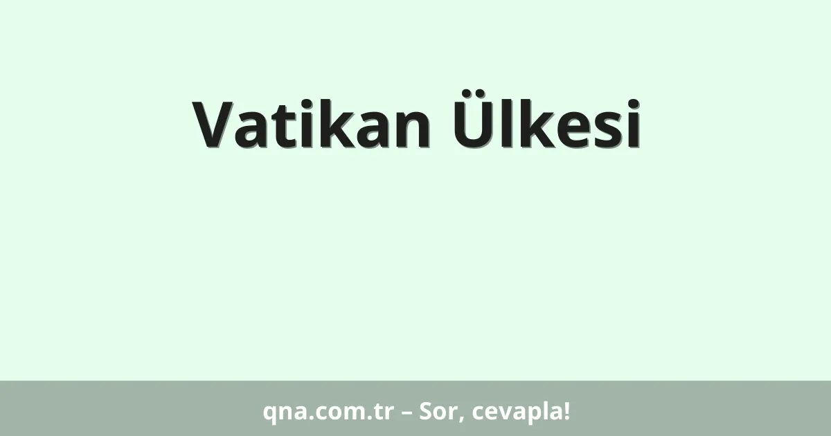 Vatikan Ülkesi
