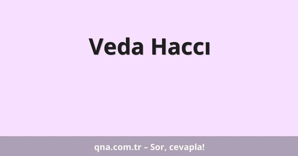 Veda Haccı