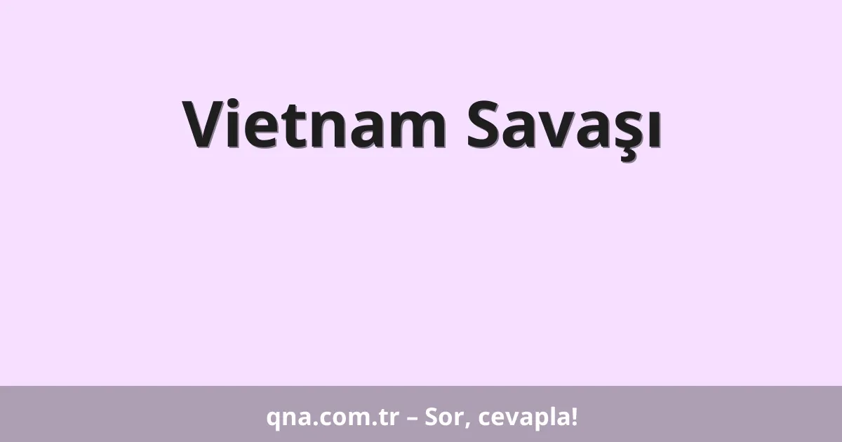 Vietnam Savaşı
