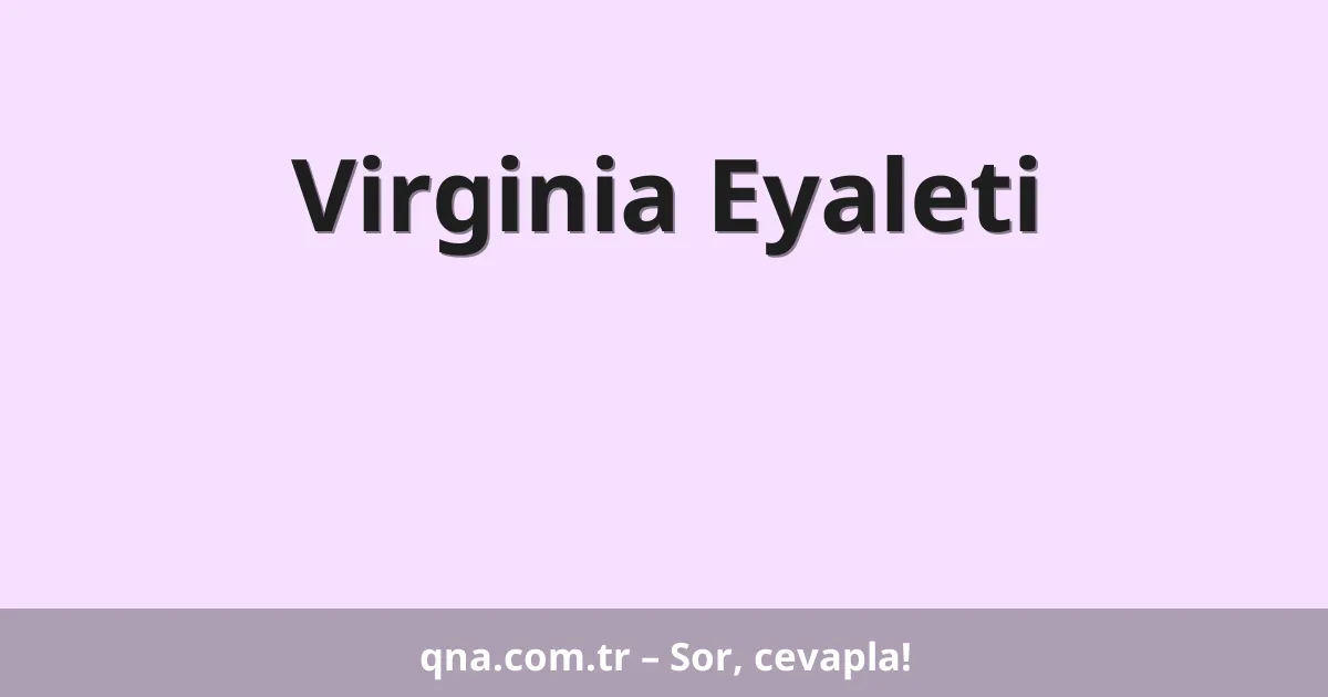 Virginia Eyaleti