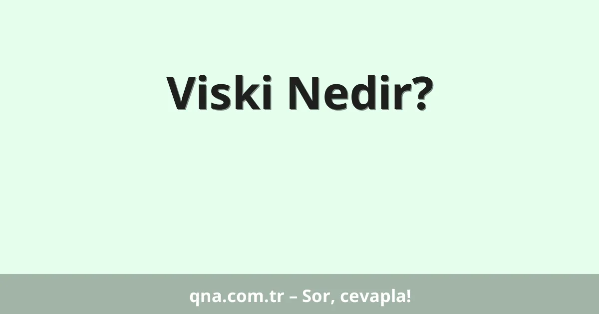 Viski Nedir?