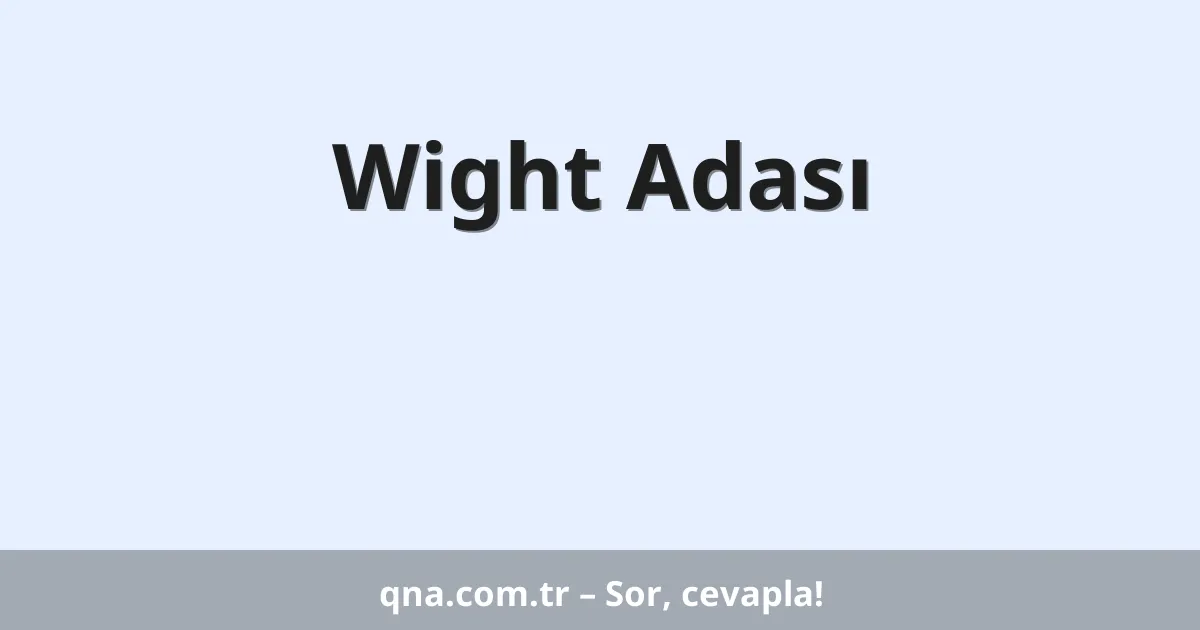 Wight Adası