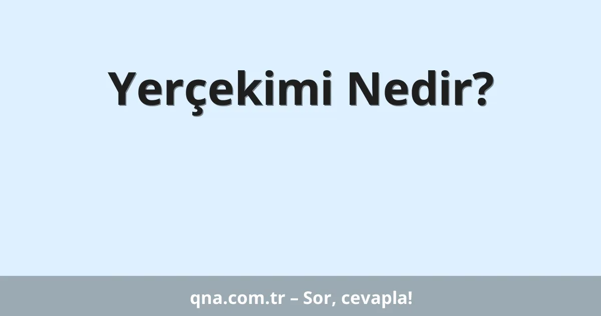 Yerçekimi Nedir?