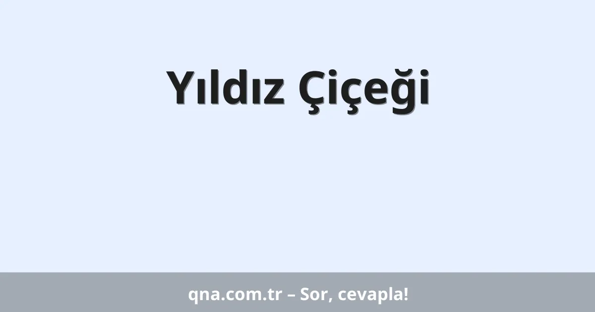 Yıldız Çiçeği