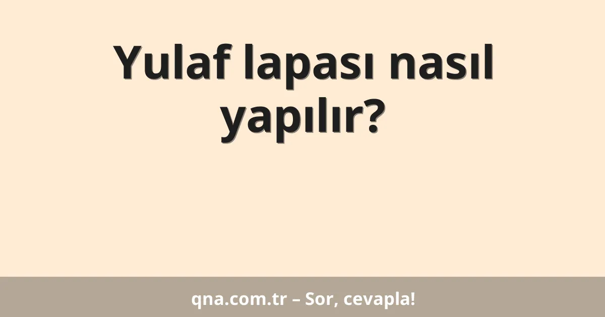 Yulaf lapası nasıl yapılır?