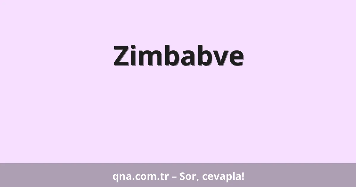 Zimbabve